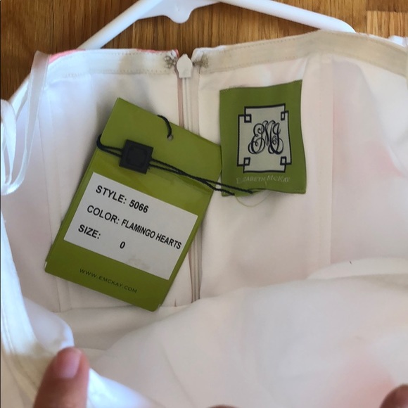 ELIZABETH MCKAY Pink Flamingo pleated Dress - Picture 3 of 3